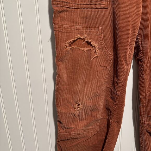 Anthropologie Pilcro The Wanderer Pants Corduroy Rust Colored Size 30 - Picture 2 of 8